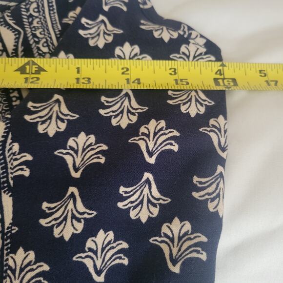 Band of Gypsies Dress Size L Boho Maxi Black White Smock Empire Straps Pocket - Picture 10 of 10